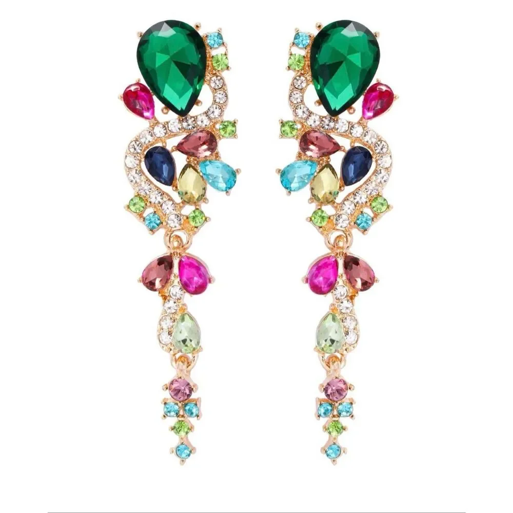 Multicolored Crystal Earrings